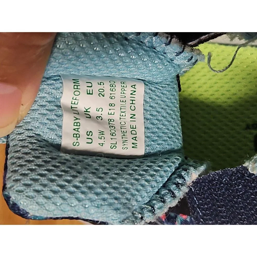 Saucony Baby Liteform Sneaker, Form‎ 2U Size 4.5w blue multicolor